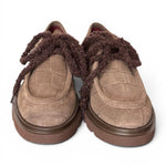 Allacciato ingegnere donna in suede taupe Lorenzo Mari<BR/> 