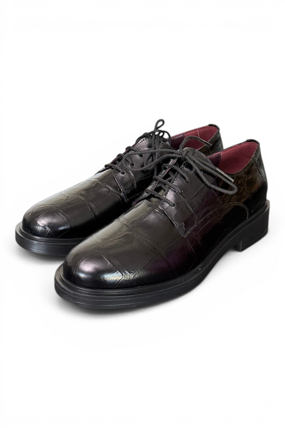 Allacciato donna in cocco nero Lorenzo Mari<BR/> 