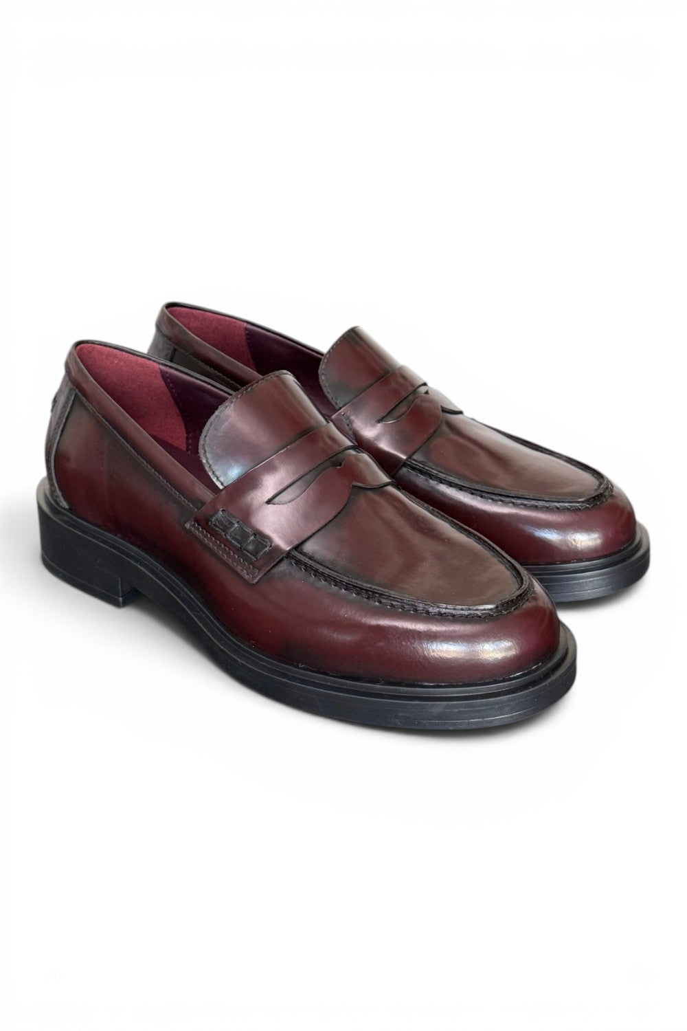 Mocassino donna burgundy Lorenzo Mari<BR/> 