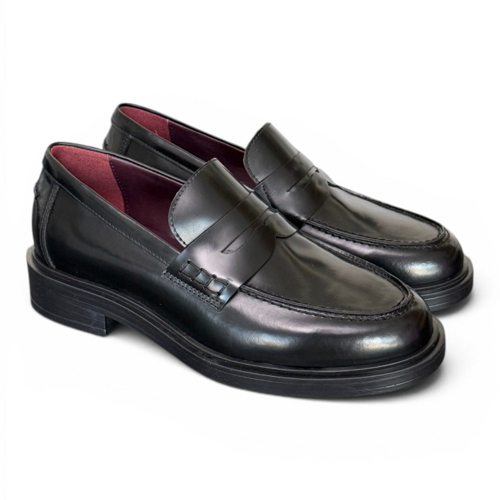 Mocassino donna nero Lorenzo Mari<BR/> 