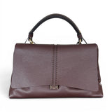 Borsa patta Kendall media pelle cioccolato Loristella<BR/> 