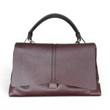 Borsa patta Kendall media pelle cioccolato Loristella<BR/> 