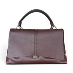 Borsa patta Kendall media pelle cioccolato Loristella<BR/> 