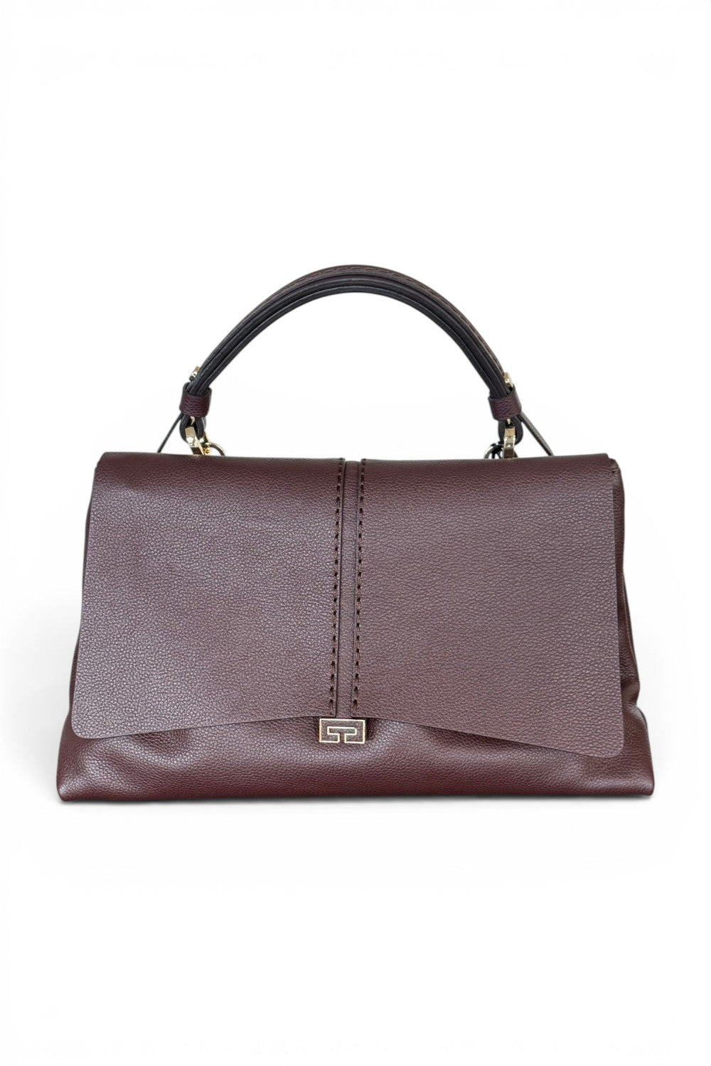 Borsa patta Kendall media pelle cioccolato Loristella<BR/> 