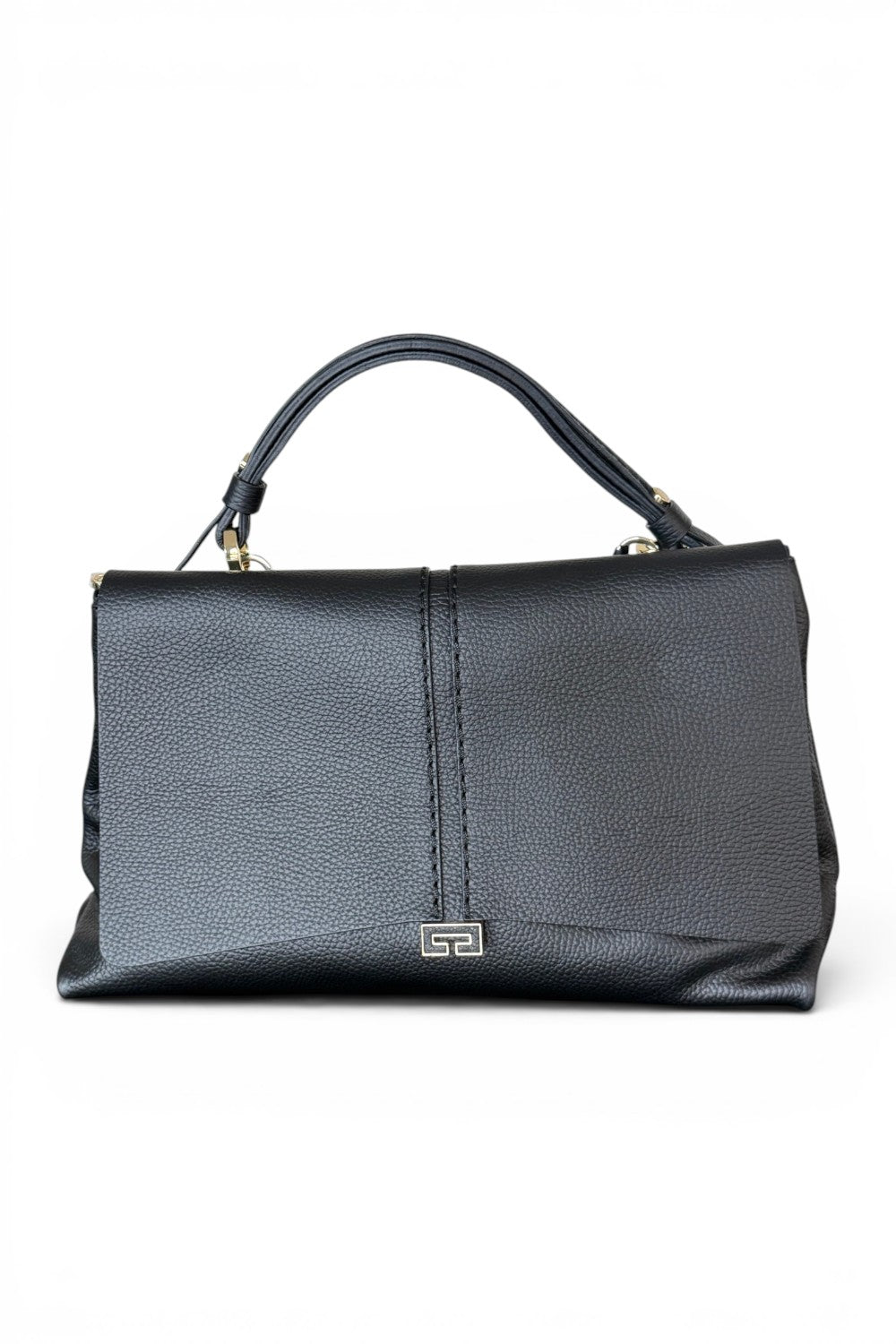 Borsa patta Kendall media pelle nera Loristella<BR/> 