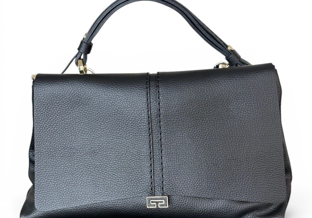 Borsa patta Kendall media pelle nera Loristella<BR/> 