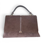 Borsa patta Kendall media suede cioccolato Loristella<BR/> 
