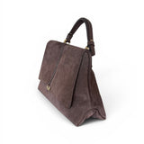 Borsa patta Kendall media suede cioccolato Loristella<BR/> 