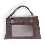 Borsa patta Kendall media suede cioccolato Loristella<BR/> 