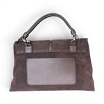Borsa patta Kendall media suede cioccolato Loristella<BR/> 