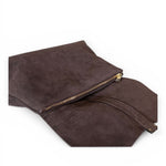 Borsa patta Kendall media suede cioccolato Loristella<BR/> 