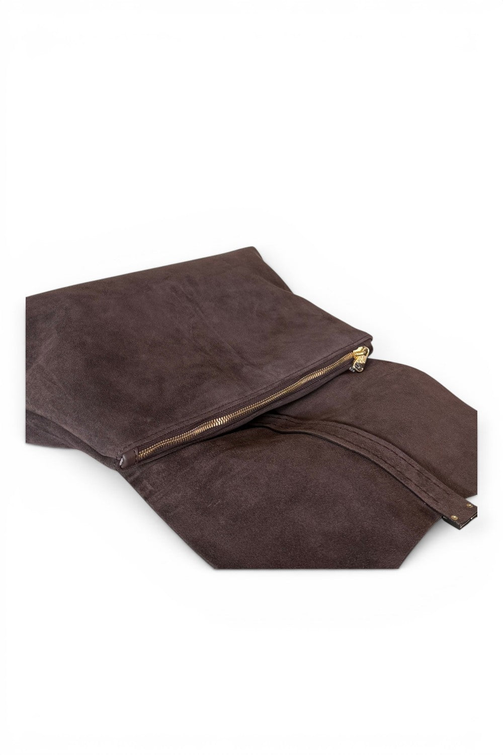 Borsa patta Kendall media suede cioccolato Loristella<BR/> 