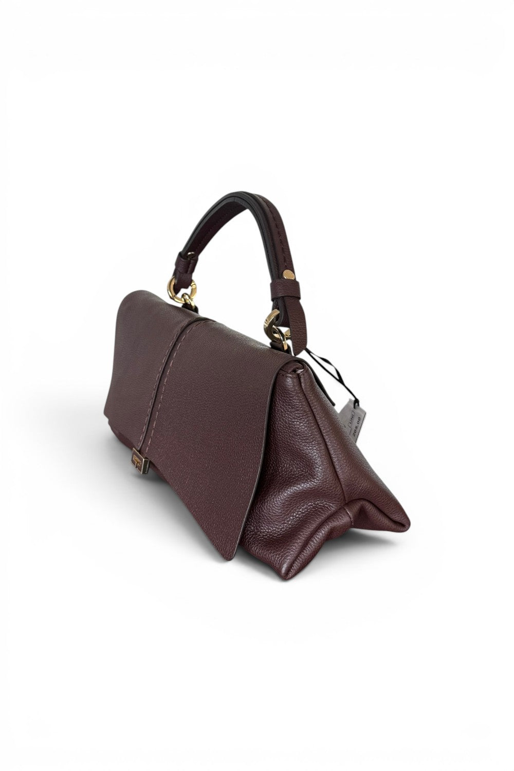 Borsa patta Kendall orizz pelle cioccolato Loristella<BR/> 
