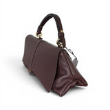 Borsa patta Kendall orizz pelle cioccolato Loristella<BR/> 