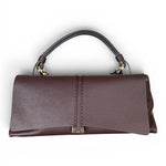 Borsa patta Kendall orizz pelle cioccolato Loristella<BR/> 
