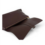 Borsa patta Kendall orizz pelle cioccolato Loristella<BR/> 