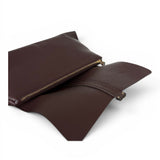 Borsa patta Kendall orizz pelle cioccolato Loristella<BR/> 