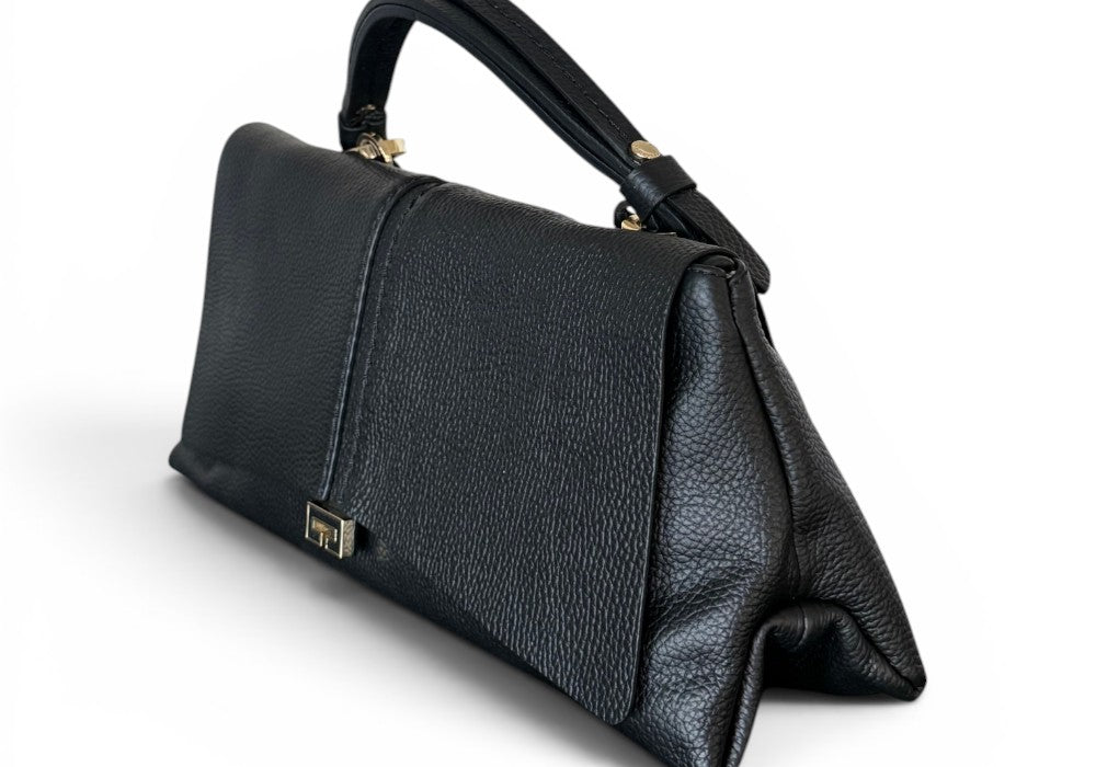 Borsa patta Kendall orizz pelle nera Loristella<BR/> 