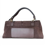 Borsa patta Kendall orizz suede cioccolato Loristella<BR/> 