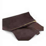 Borsa patta Kendall orizz suede cioccolato Loristella<BR/> 