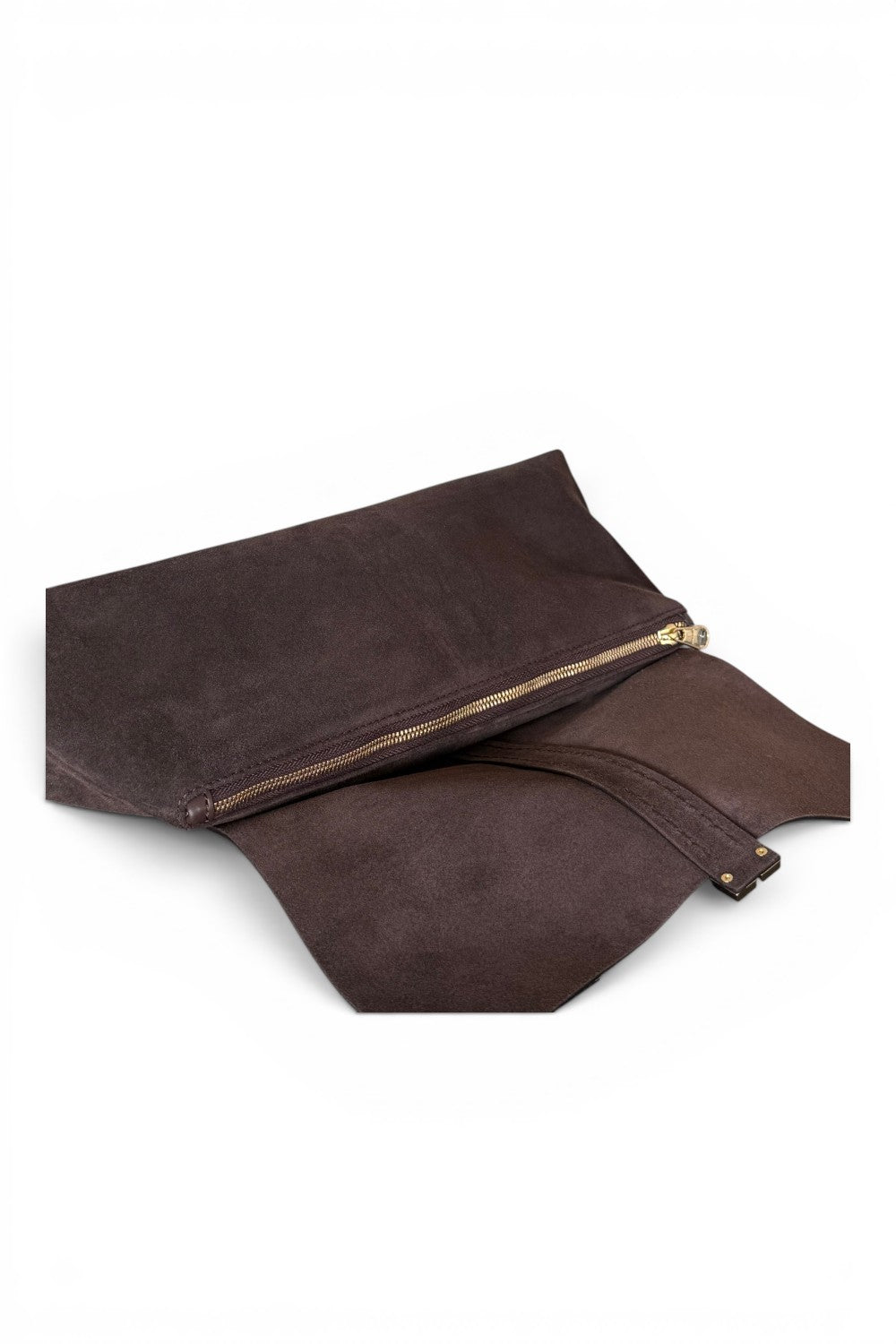 Borsa patta Kendall orizz suede cioccolato Loristella<BR/> 