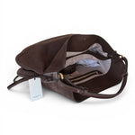 Borsa 1/2 luna Carola suede cioccolato Loristella<BR/> 
