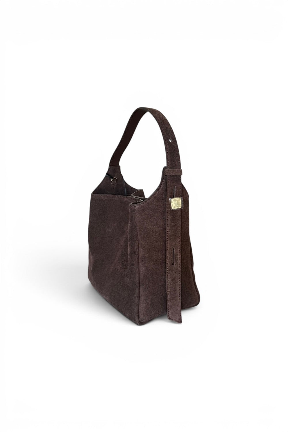 Borsa secchiello suede cioccolato Loristella<BR/> 