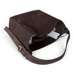 Borsa secchiello suede cioccolato Loristella<BR/> 