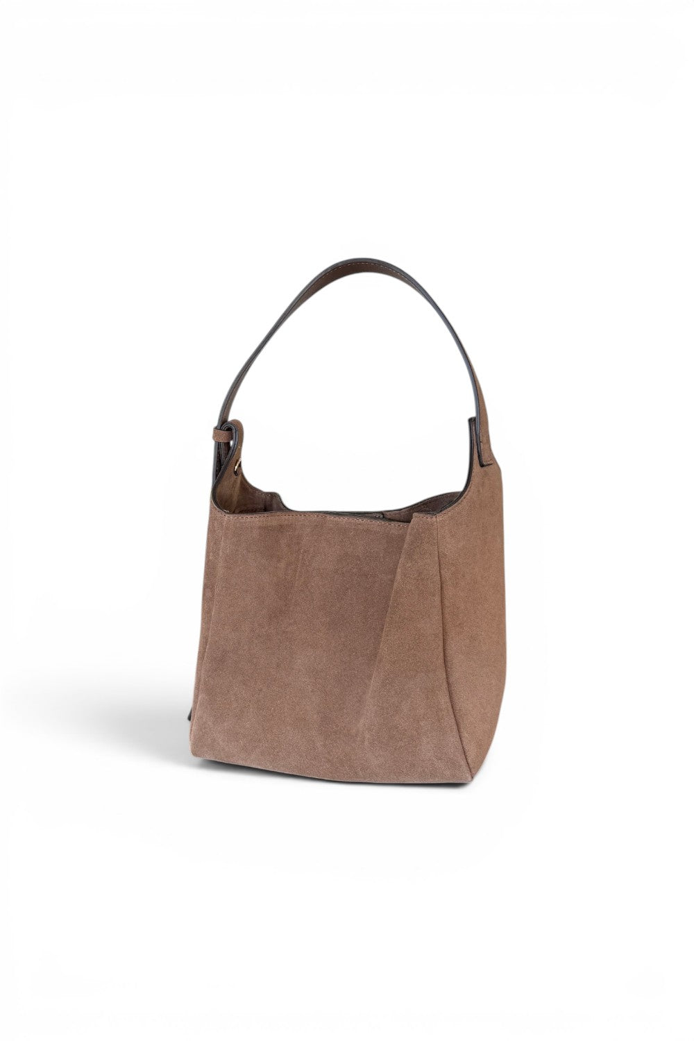 Borsa secchiello suede taupe Loristella<BR/> 
