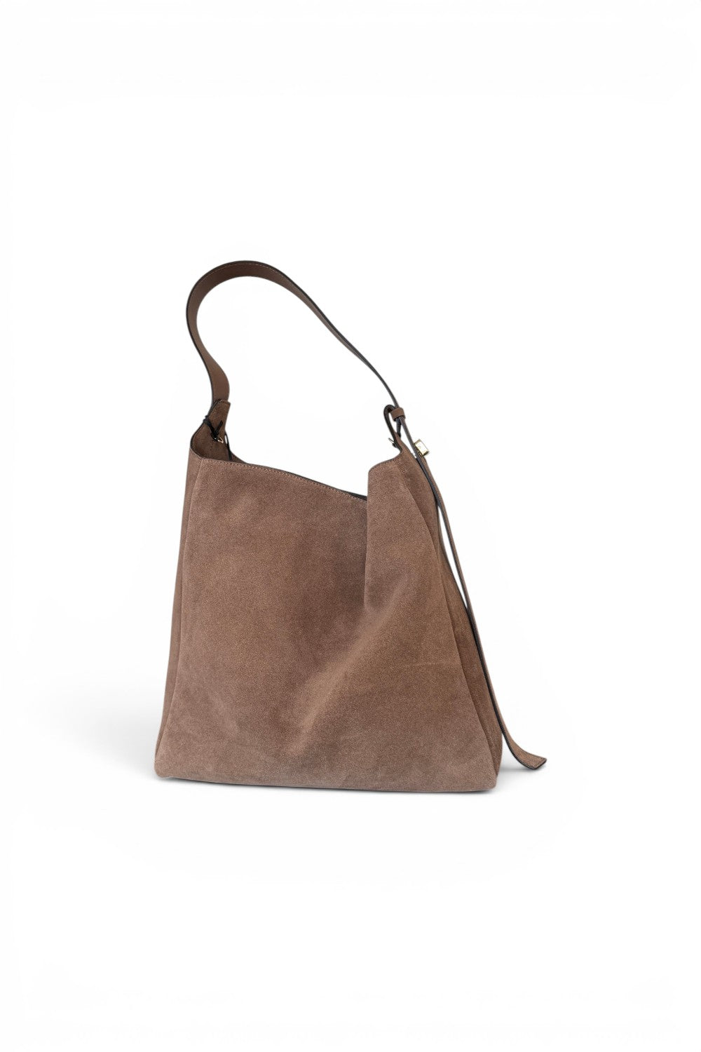 Borsa secchiello grande suede taupe Loristella<BR/> 
