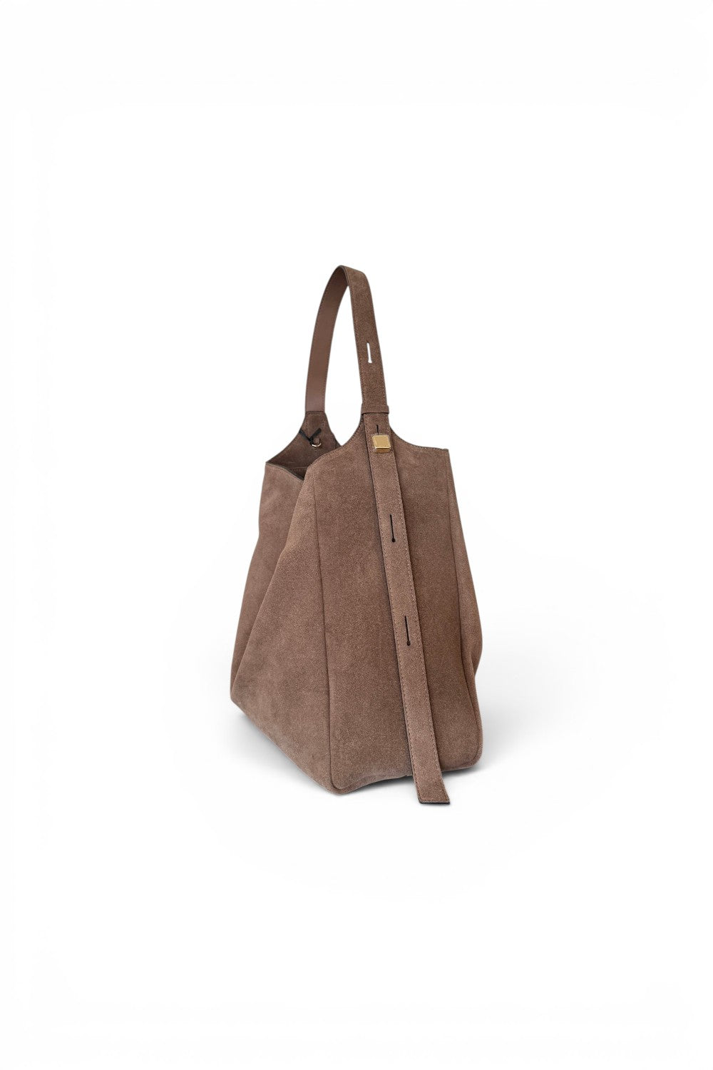 Borsa secchiello grande suede taupe Loristella<BR/> 