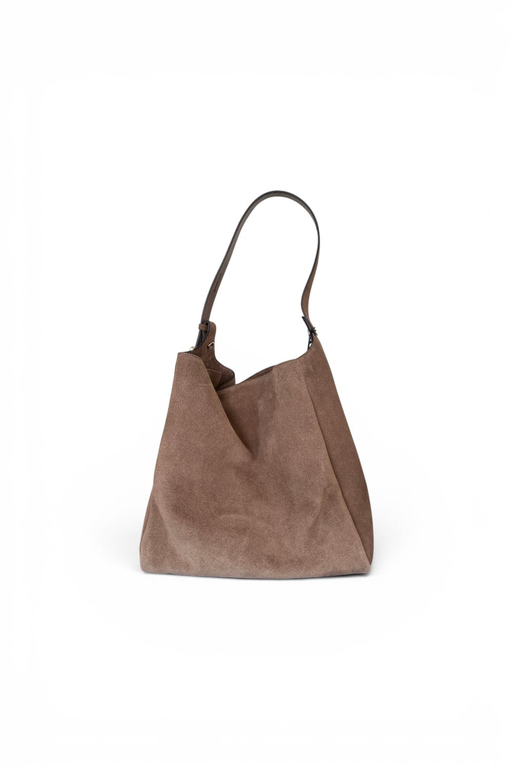 Borsa secchiello grande suede taupe Loristella<BR/> 