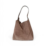 Borsa secchiello grande suede taupe Loristella<BR/> 