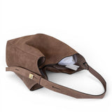 Borsa secchiello grande suede taupe Loristella<BR/> 