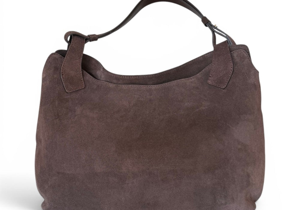 Borsa tracolla Mary suede cioccolato Loristella<BR/> 