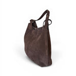 Borsa tracolla Mary suede cioccolato Loristella<BR/> 