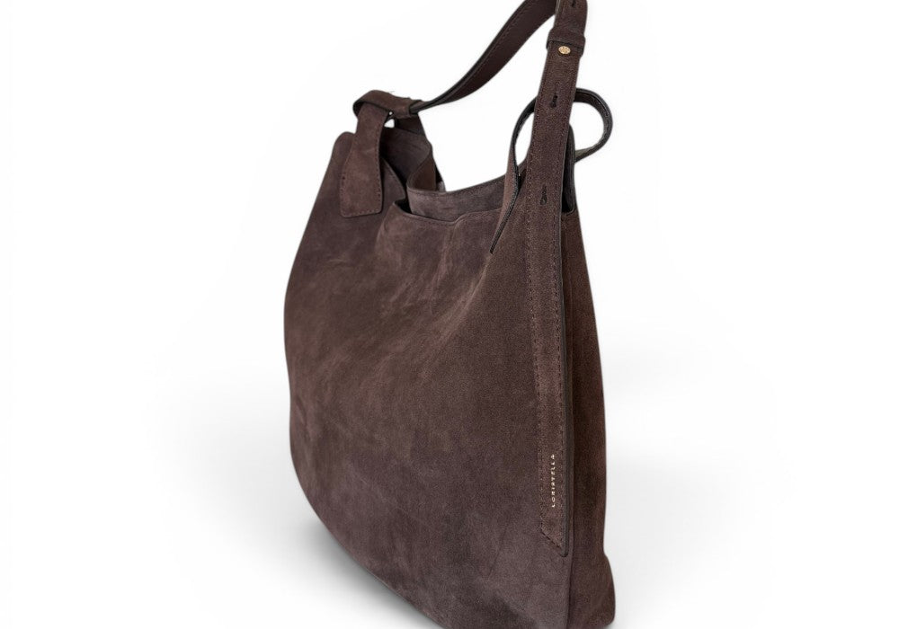 Borsa tracolla Mary suede cioccolato Loristella<BR/> 