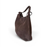 Borsa tracolla Mary suede cioccolato Loristella<BR/> 