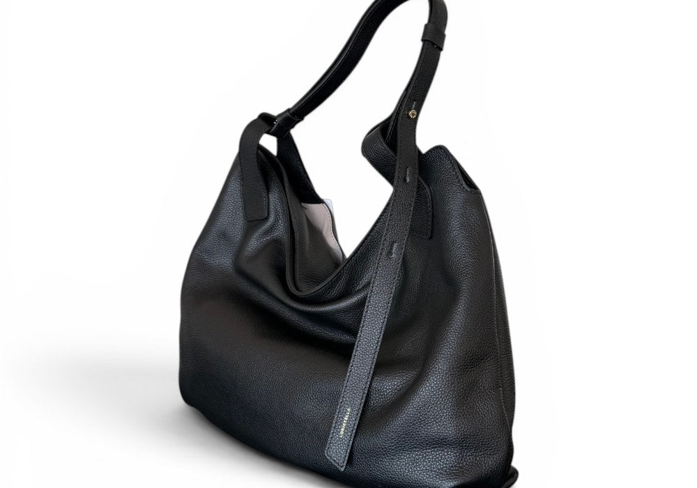 Borsa tracolla Mary pelle nera Loristella<BR/> 