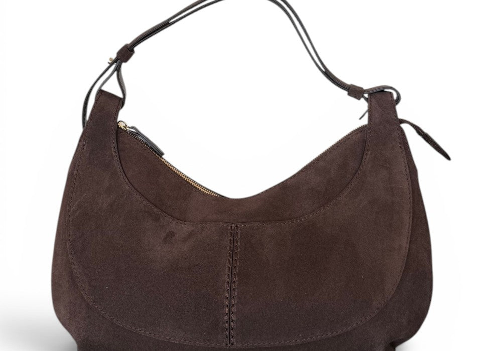 Borsa tracolla Mary piccola suede cioccolato Loristella<BR/> 