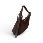 Borsa tracolla Mary piccola suede cioccolato Loristella<BR/> 
