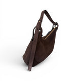 Borsa tracolla Mary piccola suede cioccolato Loristella<BR/> 