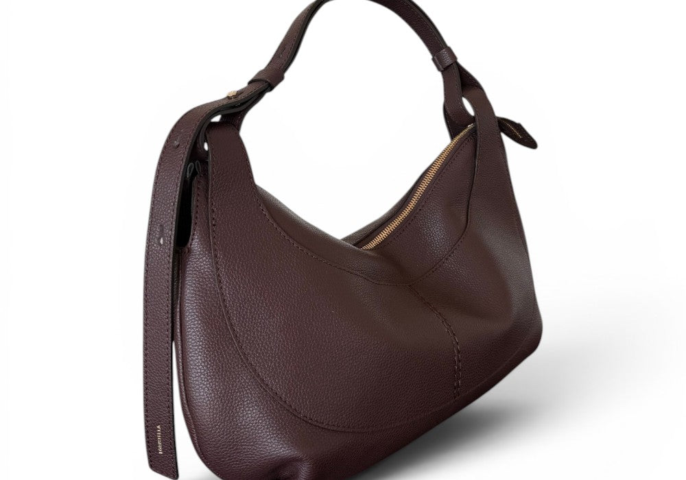 Borsa tracolla Mary piccola pelle cioccolato Loristella<BR/> 