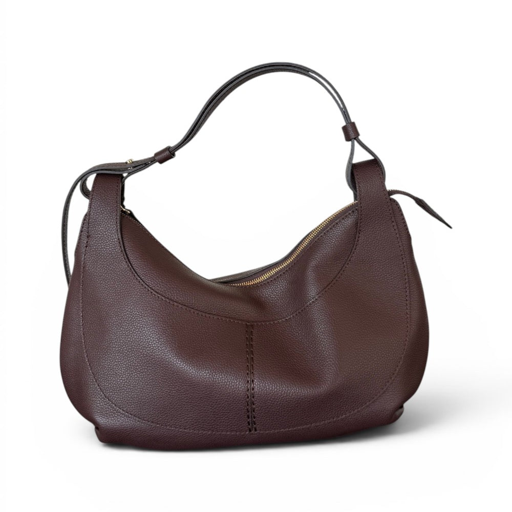 Borsa tracolla Mary piccola pelle cioccolato Loristella<BR/> 