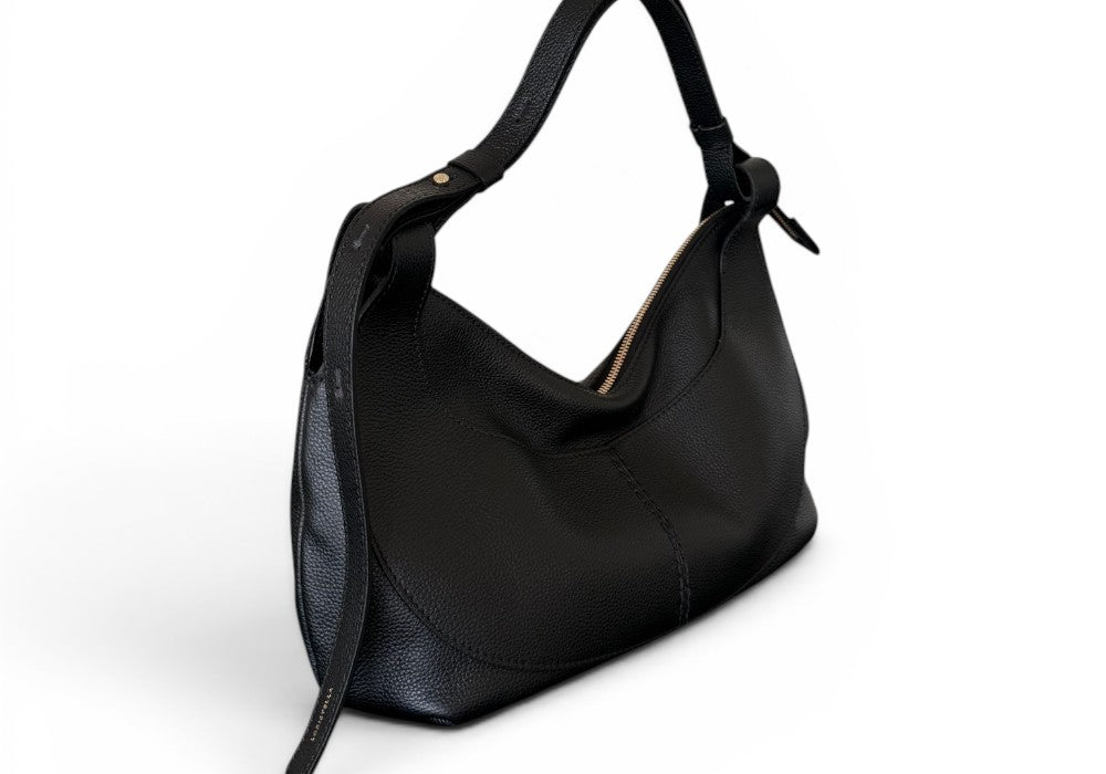 Borsa tracolla Mary piccola pelle nera Loristella<BR/> 