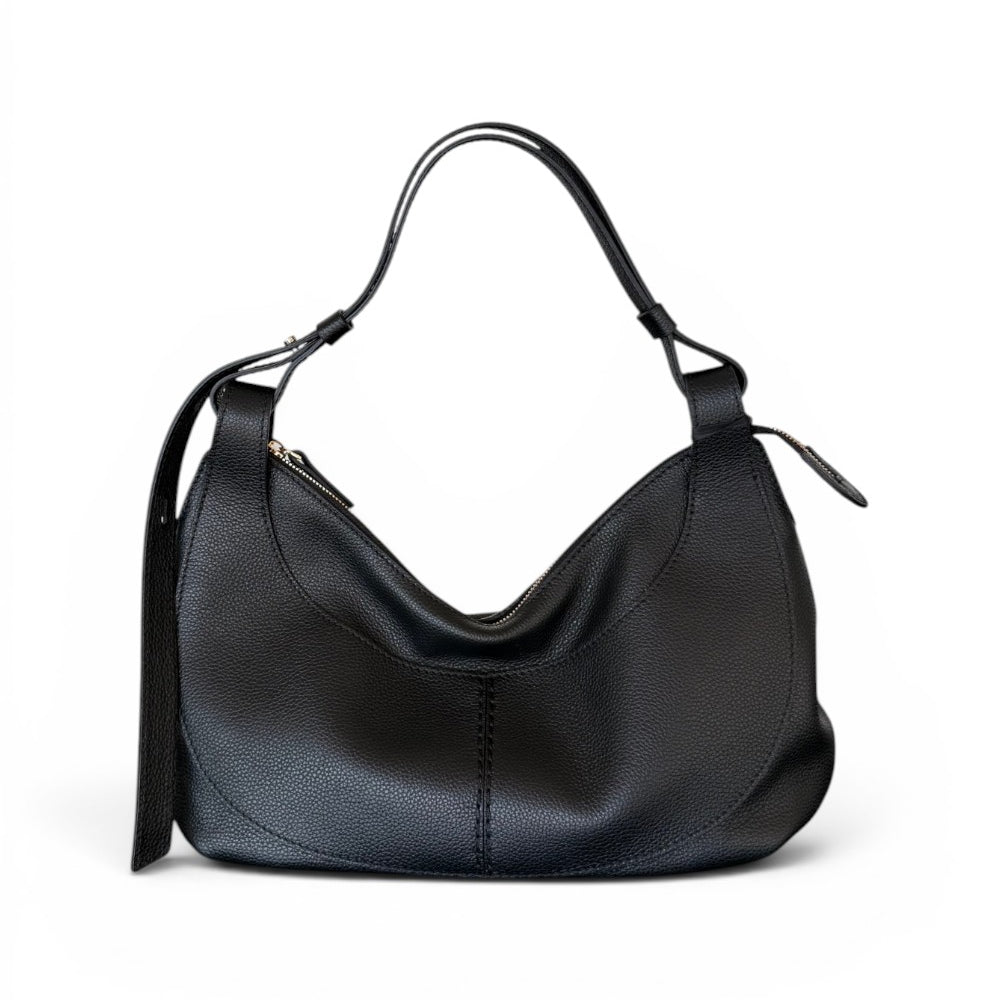 Borsa tracolla Mary piccola pelle nera Loristella<BR/> 