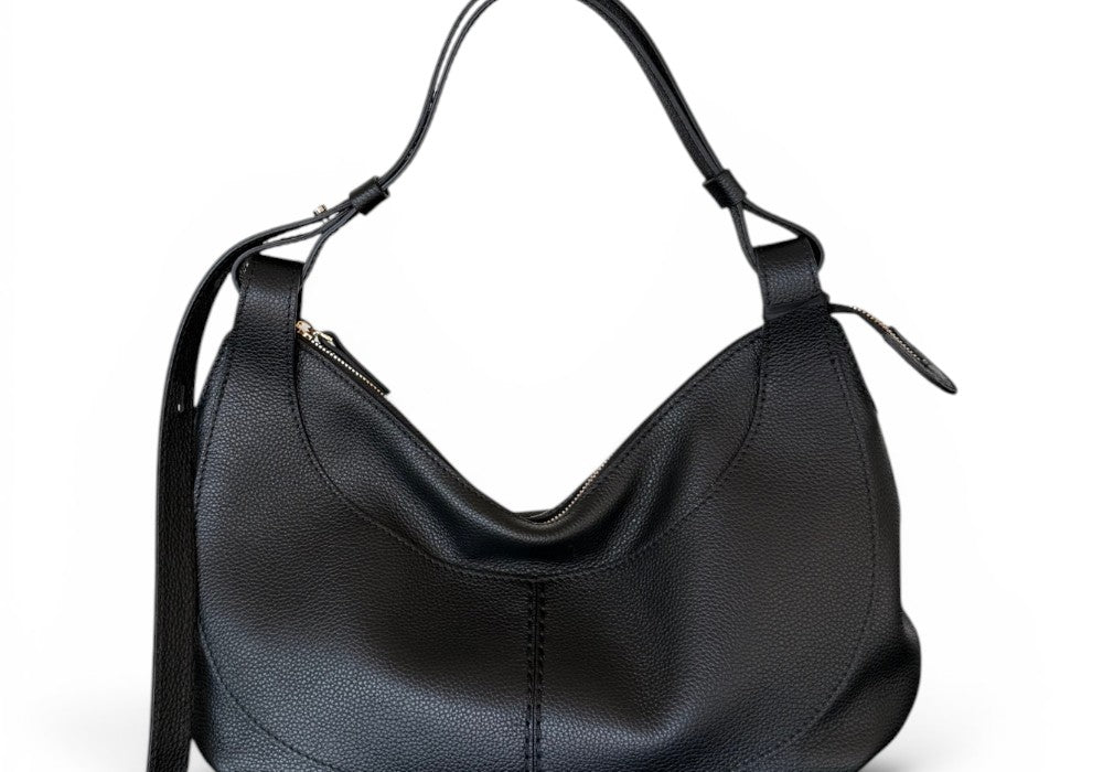 Borsa tracolla Mary piccola pelle nera Loristella<BR/> 
