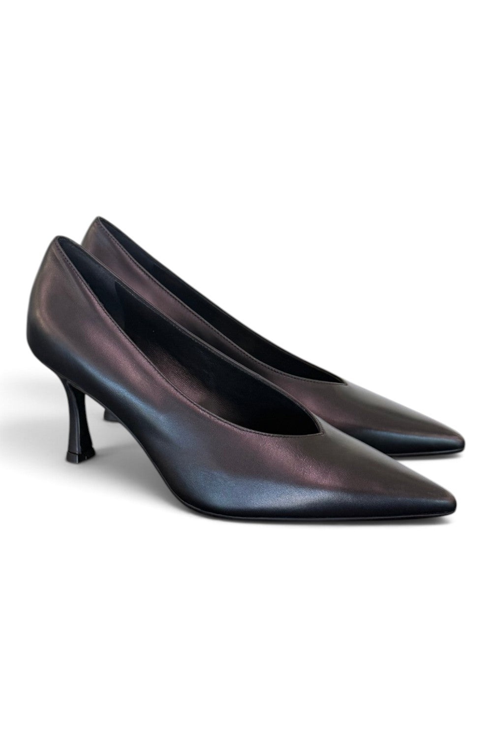 Decolté pelle nera tc 70 Matteo Pitti 