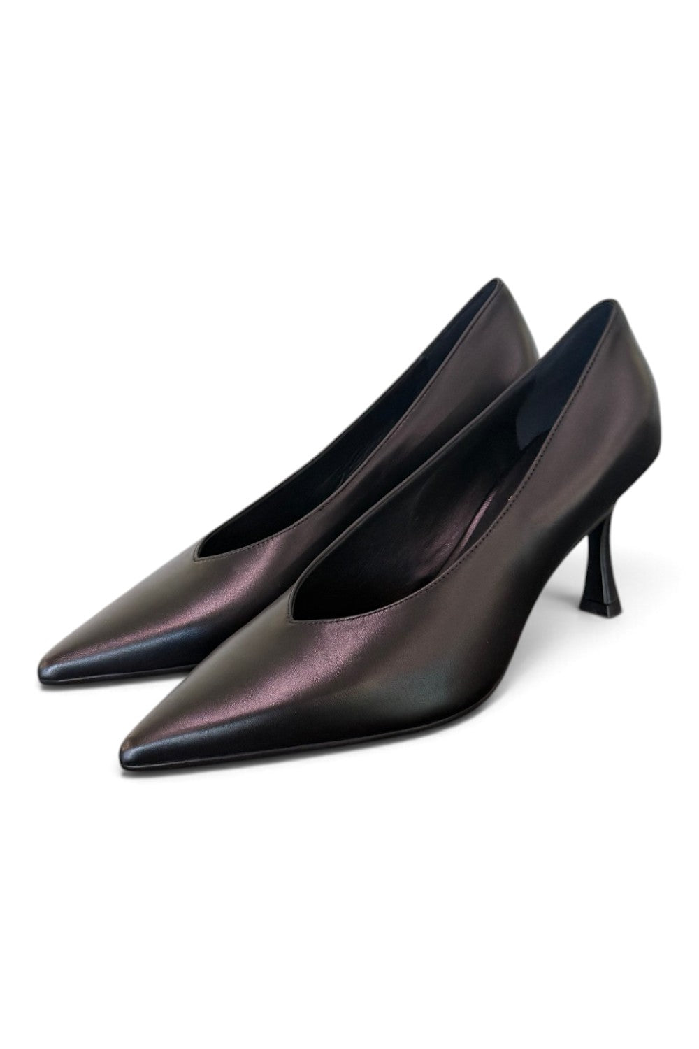 Decolté pelle nera tc 70 Matteo Pitti 