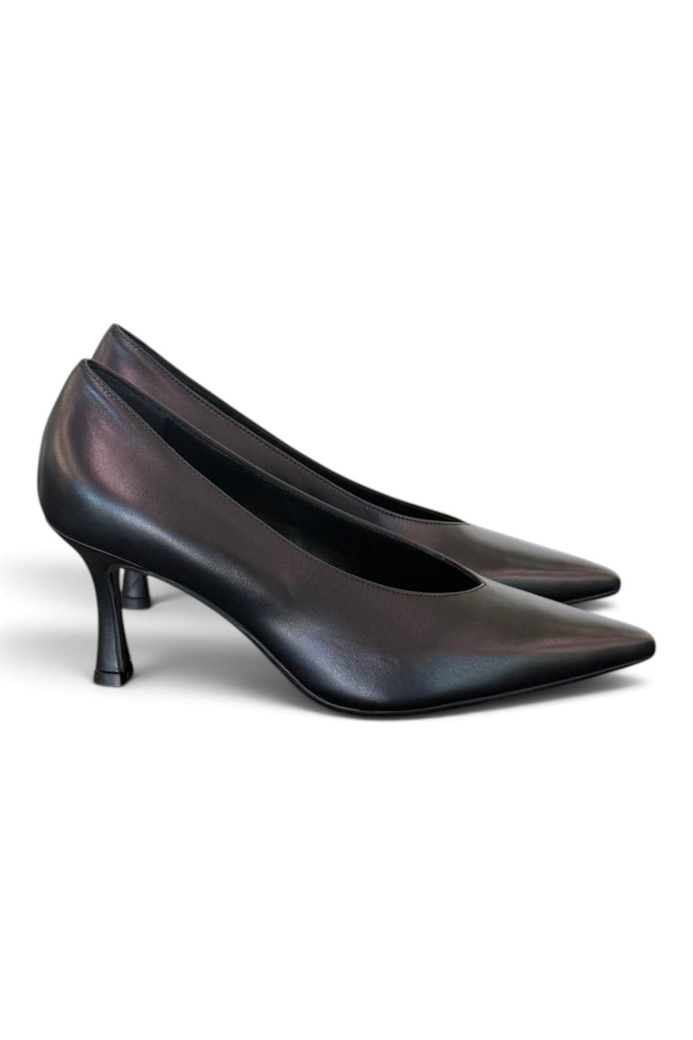Decolté pelle nera tc 70 Matteo Pitti 